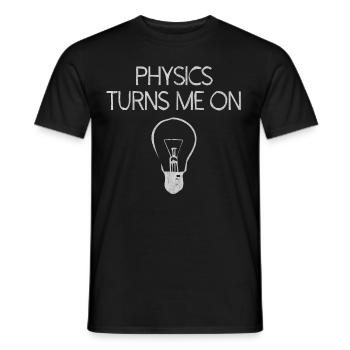 Physics, Physics teacher, Physics studies, Physics stud - Men's T-Shirt - black - Front - AI Model Male 178 light (178cm)