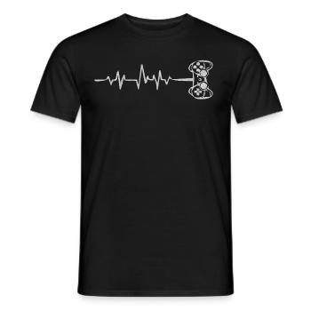 gamer, pro gamer, online gaming, gaming, video gam - Men's T-Shirt - black - Front - AI Model Male 178 light (178cm)