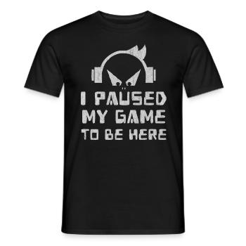 gamer, pro gamer, online gaming, gaming, video gam - Men's T-Shirt - black - Front - AI Model Male 178 light (178cm)