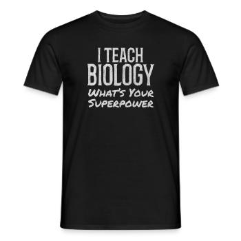 Professeur de biologie, professeur de biologie, enseignant, enseignant - T-shirt homme - noir - Devant - AI Model Male 178 light (178cm)