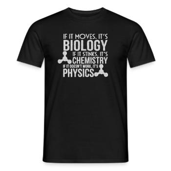 Professeur de biologie, professeur de biologie, enseignant, enseignant - T-shirt homme - noir - Devant - AI Model Male 178 light (178cm)