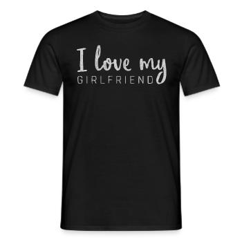 Girlfriend, boyfriend, girlfriend, friend, relationship - Men's T-Shirt - black - Front - AI Model Male 178 light (178cm)