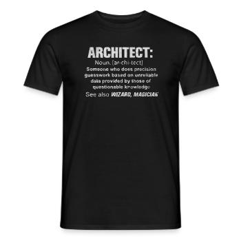 Architecture, Architect, Architecture student studiu - Men's T-Shirt - black - Front - AI Model Male 178 light (178cm)