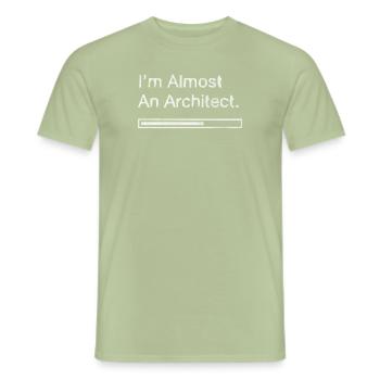 Architecture, Architect, Architecture student studiu - Men's T-Shirt - sage - Front - AI Model Male 178 light (178cm)