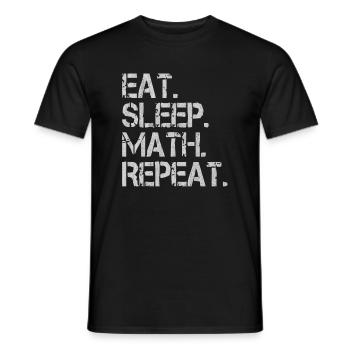 Maths, maths, prof de maths, prof de maths, - T-shirt homme - noir - Devant - AI Model Male 178 light (178cm)