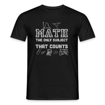 Mathematik, Mathe, Mathe lehrer, Mathe lehererin, - Männer T-Shirt - Schwarz - Vorne - AI Model Male 178 light (178cm)