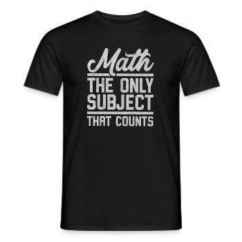 Maths, maths, prof de maths, prof de maths, - T-shirt homme - noir - Devant - AI Model Male 178 light (178cm)