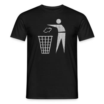 Recycling sign, recycling symbol, waste recycling - Men's T-Shirt - black - Front - AI Model Male 178 light (178cm)