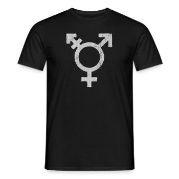 Transgender Symbol, Transgender Character, Transgend - Men's T-Shirt - black - Front - AI Model Male 178 light (178cm)