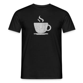 Cup of coffee, coffee cup, cup of coffee symbol, Ta - Men's T-Shirt - black - Front - AI Model Male 178 light (178cm)