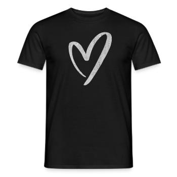Le coeur, le symbole du cœur, les signes du cœur, les cœurs, les cœurs, - T-shirt homme - noir - Devant - AI Model Male 178 light (178cm)
