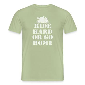 Moto, moto club, motos américaines, - T-shirt homme - vert sauge - Devant - AI Model Male 178 light (178cm)