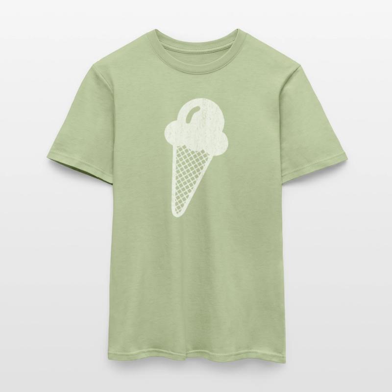 Eiscreme, Eis, Softeis, Zeichen Symbol, Eiscafe, E Männer T-Shirt