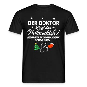Doktor Arzt Weihnachten Geschenk Geburtstag - Männer T-Shirt - Schwarz - Vorne - AI Model Male 178 light (178cm)