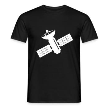 Satellite orbite spatiale idée cadeau - T-shirt homme - noir - Devant - AI Model Male 178 light (178cm)