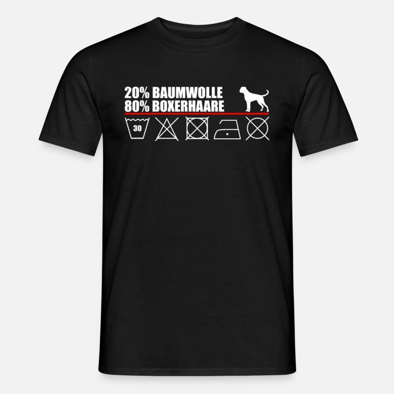 Deutscher Boxer Hundehaare Geschenk - Männer T-Shirt - Schwarz