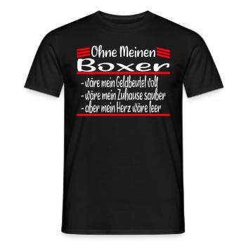Boxer, Deutscher Boxer Hund Geschenk - Männer T-Shirt - Schwarz - Vorne - AI Model Male 178 light (178cm)