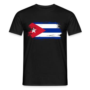 Drapeau cubain - T-shirt homme - noir - Devant - AI Model Male 178 light (178cm)