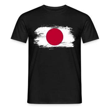 Japan flag - Men's T-Shirt - black - Front - AI Model Male 178 light (178cm)