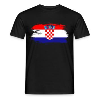 Croatia flag - Men's T-Shirt - black - Front - AI Model Male 178 light (178cm)