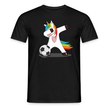 Unicorn soccer unicorn magical gate child - Men's T-Shirt - black - Front - AI Model Male 178 light (178cm)