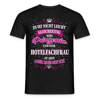 Hotelfachfrau und Prinzessing T-Shirt - Männer T-Shirt - Schwarz - Vorne - AI Model Male 178 light (178cm)