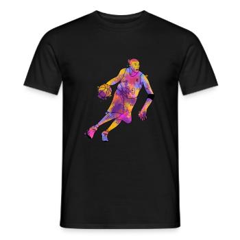 Cadeau de basketball pour le sport de tournoi d’entraînement - T-shirt homme - noir - Devant - AI Model Male 178 light (178cm)