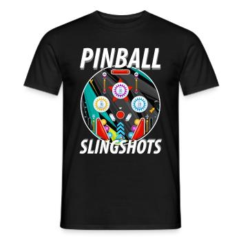 Pinball Slingshots Pinball Machine - Men's T-Shirt - black - Front - AI Model Male 178 light (178cm)