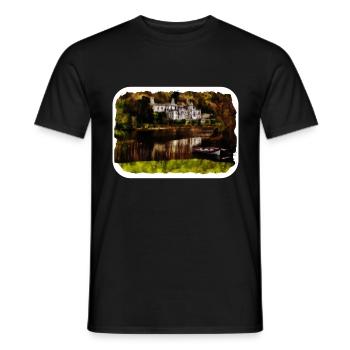 Irlande Royaume-Uni Aquarelle Esquisse Dessinée à la main Peinture - T-shirt homme - noir - Devant - AI Model Male 178 light (178cm)