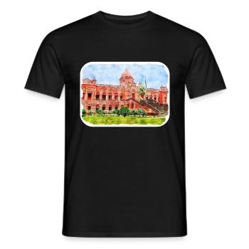 Dhaka Bangladesh Watercolor Sketch Drawn Illustrat - Men's T-Shirt - black - Front - AI Model Male 178 light (178cm)