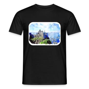 Irlande Royaume-Uni Aquarelle Esquisse Dessinée à la main Peinture - T-shirt homme - noir - Devant - AI Model Male 178 light (178cm)