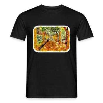 Spain Watercolor Sketch Hand Drawn Illustration - Men's T-Shirt - black - Front - AI Model Male 178 light (178cm)