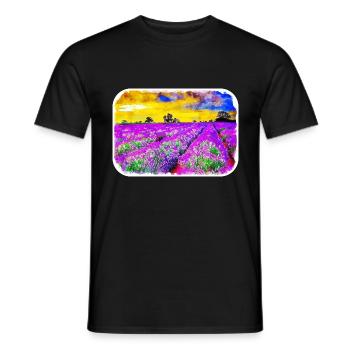 Frankreich Aquarell Handgezeichnete Skizze Illustration - Männer T-Shirt - Schwarz - Vorne - AI Model Male 178 light (178cm)