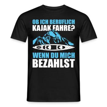 Kajak Geschenkidee Kanu Paddeln Kajakfahren - Männer T-Shirt - Schwarz - Vorne - AI Model Male 178 light (178cm)