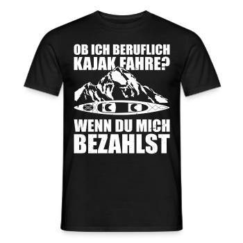 Kajak Geschenkidee Kanu Paddeln Kajakfahren - Männer T-Shirt - Schwarz - Vorne - AI Model Male 178 light (178cm)
