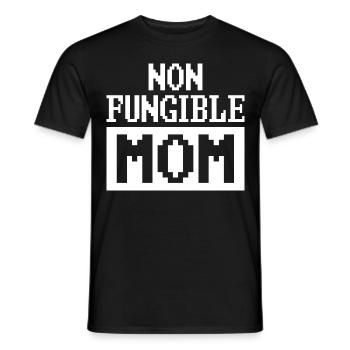 NFT Art Cypto Mother Quote Non Fungible Mom - Men's T-Shirt - black - Front - AI Model Male 178 light (178cm)
