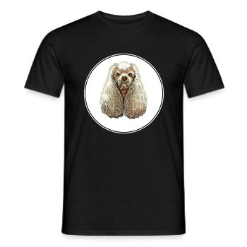 American Cocker Spaniel Dog Watercolor Illustratio - Men's T-Shirt - black - Front - AI Model Male 178 light (178cm)