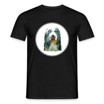 Beagle-Harrier Scent Hound Dog Sketch Illustration - T-shirt homme - noir - Devant - AI Model Male 178 light (178cm)