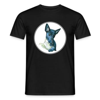 Illustration de l’aquarelle de seskar Seal Dog - T-shirt homme - noir - Devant - AI Model Male 178 light (178cm)