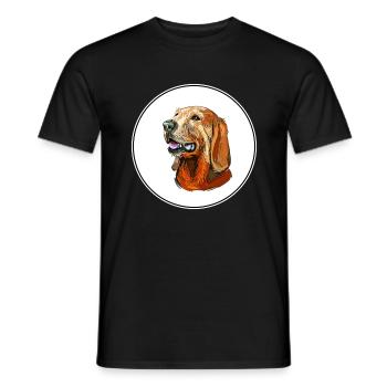 Segugio Italiano Italienischer Hund Aquarell Illustrati - Männer T-Shirt - Schwarz - Vorne - AI Model Male 178 light (178cm)
