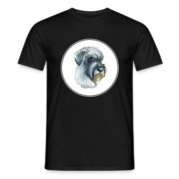 Mittelschnauze Standard Schnauzer Hund Illustration - Männer T-Shirt - Schwarz - Vorne - AI Model Male 178 light (178cm)