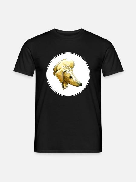 Chippiparai Hund Aquarell Illustration - Männer T-Shirt - Schwarz