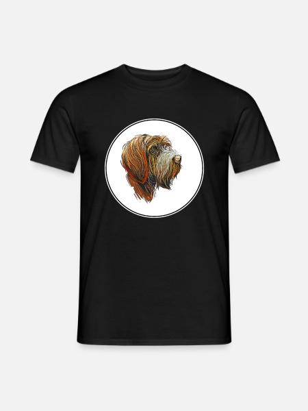Drahthaar Pointing Griffon Dog Illustration - Männer T-Shirt - Schwarz