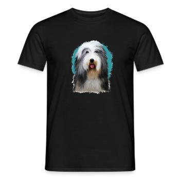 Beagle-Harrier Scent Hound Dog Sketch Illustration - Men's T-Shirt - black - Front - AI Model Male 178 light (178cm)