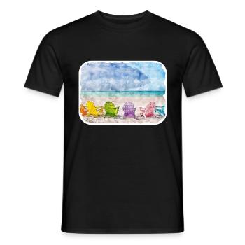 Florida USA Watercolor Sketch Drawn Illustration - Men's T-Shirt - black - Front - AI Model Male 178 light (178cm)