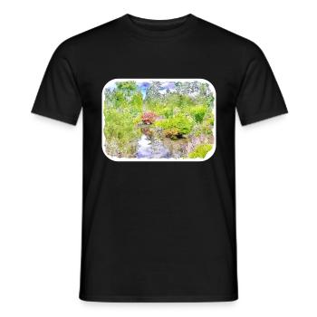 Canada Aquarelle Sketch Illustration dessinée à la main - T-shirt homme - noir - Devant - AI Model Male 178 light (178cm)