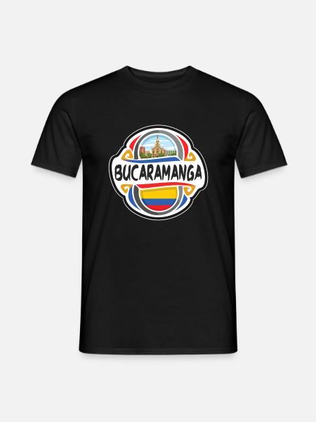 Bucaramanga Kolumbien Flagge Reise Souvenir Abzeichen St - Männer T-Shirt - Schwarz