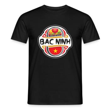 Bac Ninh Vietnam Flagge Abzeichen Reise Souvenir Stempel - Männer T-Shirt - Schwarz - Vorne - AI Model Male 178 light (178cm)
