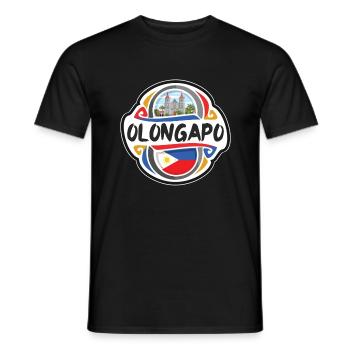 Olongapo Philippines Drapeau Voyage Souvenir Badge St - T-shirt homme - noir - Devant - AI Model Male 178 light (178cm)