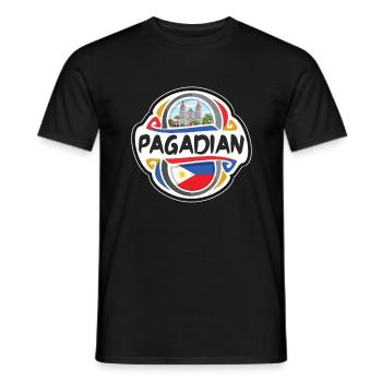 Pagadian Philippines Flag Travel Souvenir Badge St - Men's T-Shirt - black - Front - AI Model Male 178 light (178cm)